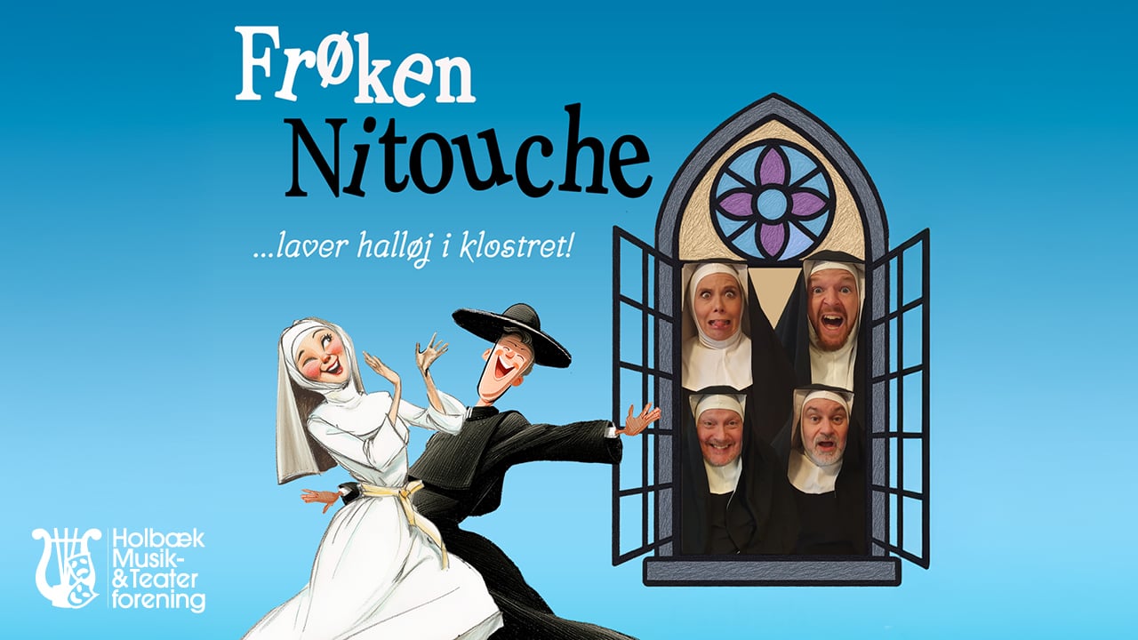 Plakat til Frøken Nitouche laver halløj i klostret